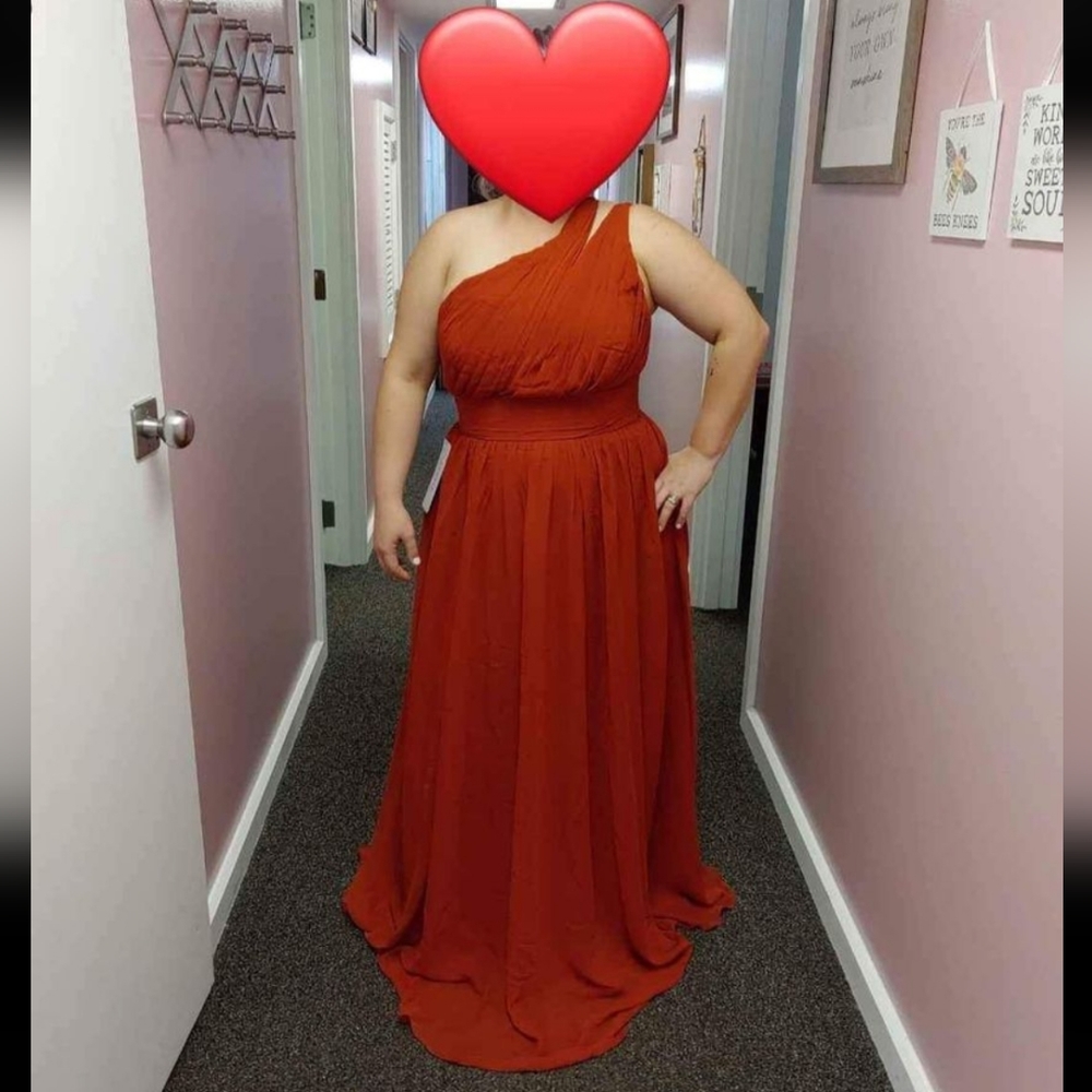 Azazie dress, style: Molly, color: rust, Size A14